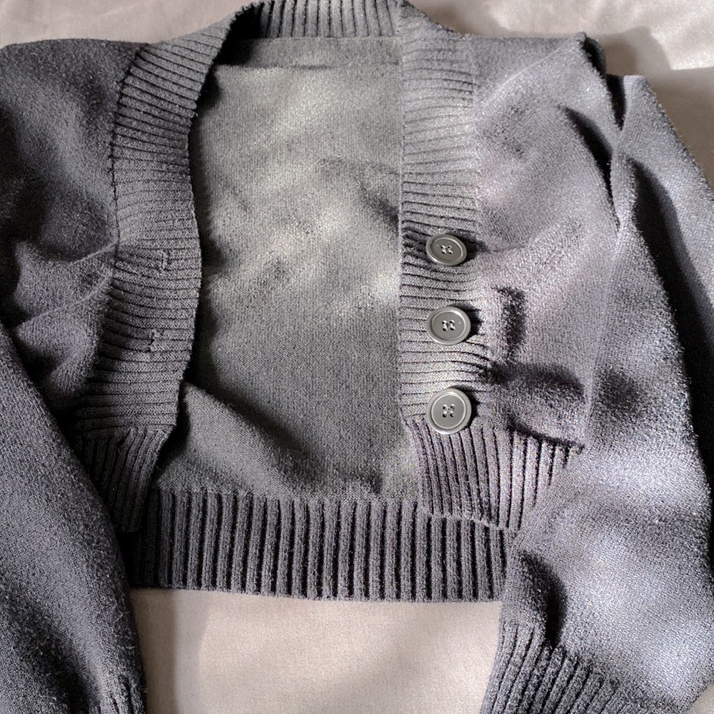 Black cropped cardigan